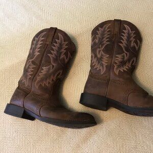 Ariat Women's Cowboy Boots Sz 7B Brown Leather